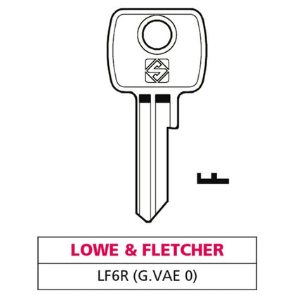 Silca Chiave Asc Lf6R (G. Vae 0) Lowe & Fletcher - 20 Pz