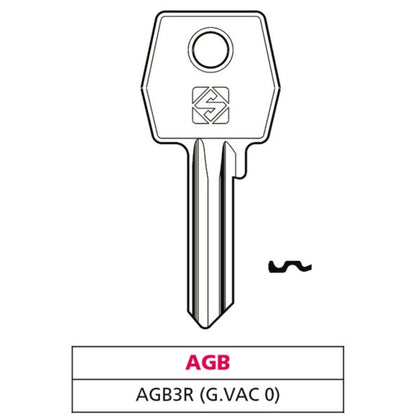 Silca Chiave Ottone Agb3R (G. Vac 0) Agb - 20 Pz