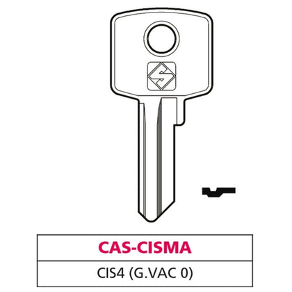 Silca Chiave Asc Cis4 (G. Vac 0) Cas-Cisma - 20 Pz