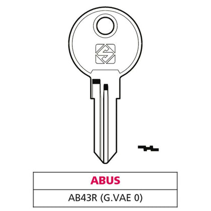 Silca Chiave Asc Ab43R (G. Vae 0) Abus - 20 Pz