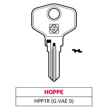 Silca Chiave Ottone Hpp1R (G. Vae 0) Hoppe - 10 Pz