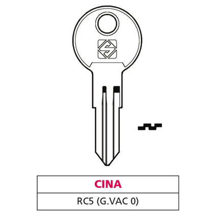 Silca Chiave Asc Rc5 (G. Vac 0) Cina - 20 Pz