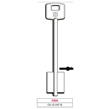 Silca Chiave A Doppia Mappa Csl (G. Vat 0) Cisa - 5 Pz