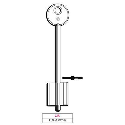 Silca Chiave A Doppia Mappa Rln (G. Vat 0) C.R. - 5 Pz