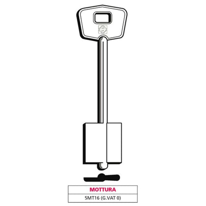 Silca Chiave A Doppia Mappa 5Mt16 (G. Vat 0) Mottura - 5 Pz