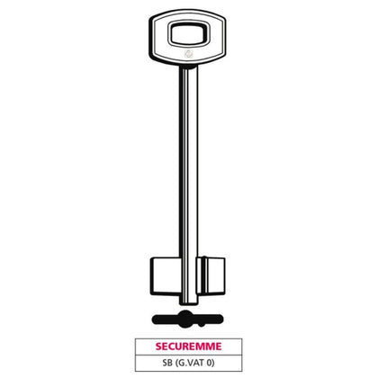 Silca Chiave A Doppia Mappa Sb (G. Vat 0) Securemme - 5 Pz