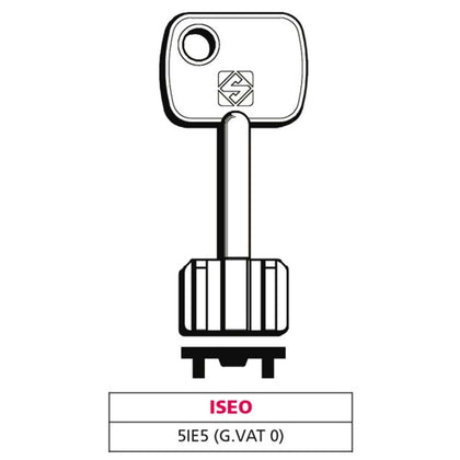 Silca Chiave A Doppia Mappa 5Ie5 (G. Vat 0) Iseo - 5 Pz