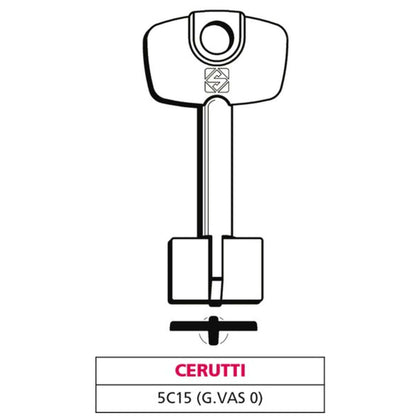 Silca Chiave A Doppia Mappa 5C15 (G. Vas 0) Cerutti - 5 Pz