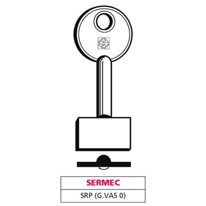 Silca Chiave A Doppia Mappa Srp (G. Vas 0) Sermec - 5 Pz