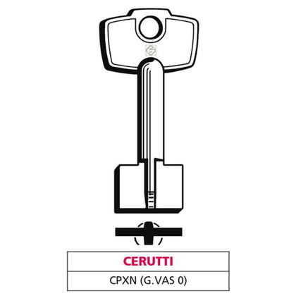 Silca Chiave A Doppia Mappa Cpxn (G. Vas 0) Cerutti - 5 Pz