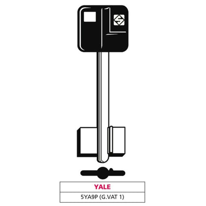 Silca Chiave A Doppia Mappa 5Ya9P (G. Vat 1) Yale - 5 Pz