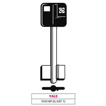 Silca Chiave A Doppia Mappa 5Ya10P (G. Vat 1) Yale - 5 Pz