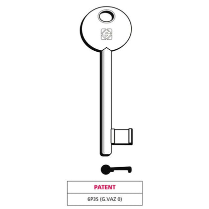 Silca Chiave A Mappa 6P3S (G. Vaz 0) Patent - 5 Pz