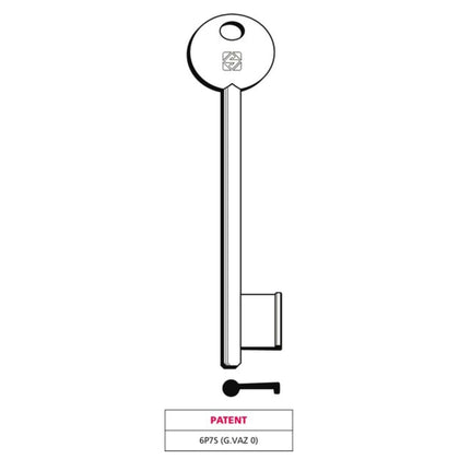 Silca Chiave A Mappa 6P7S (G. Vaz 0) Patent - 5 Pz