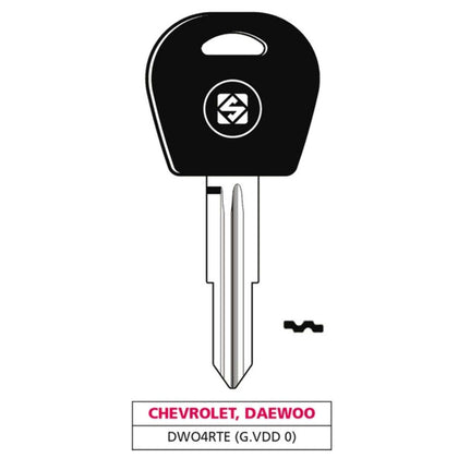 Silca Chiave Per Auto Dwo4Rte (G. Vdd 0) Chevrolet-Daewoo - 5 Pz