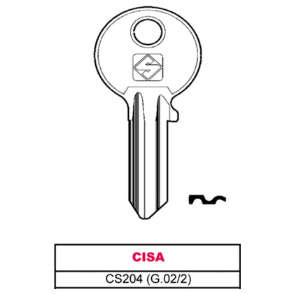 Silca Chiave Asc Cs204 (G.Vac 2) Cisa - 20 Pz