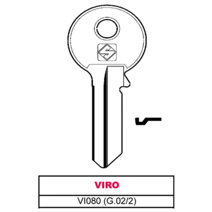 Silca Chiave Asc Vi080 (G.Vac 2) Viro - 100 Pz