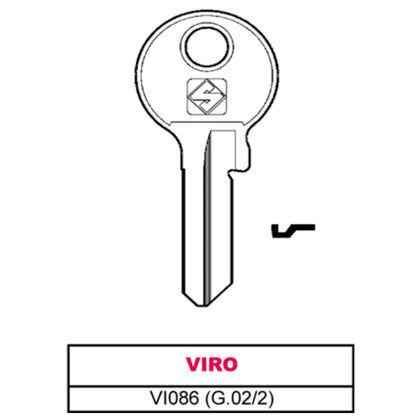 Silca Chiave Asc Vi086 (G.Vac 2) Viro - 100 Pz