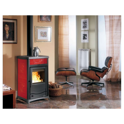 La Nordica Termostufa A Legna Termorossella Plus Evo Dsa 4.0 Col. Liberty Bordeaux