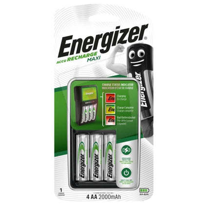 Energizer Caricabatterie + 4 Stilo Power Plus