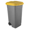 Mobil Plastic Bidone Per Differenziata Lt. 80 - Cm. 45X50X78 H Col. Giallo/Grigio