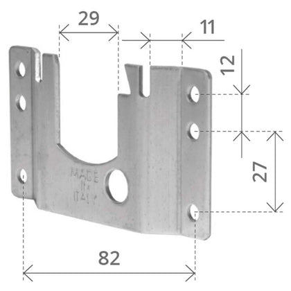 Supporto A Legno Lunghezza Mm. 82
