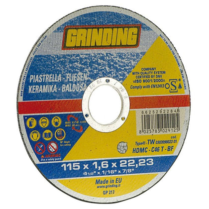 Grinding Disco Abrasivo Piano Per Edlizia Ø Mm. 230X1,9X22,23 - 25 Pz