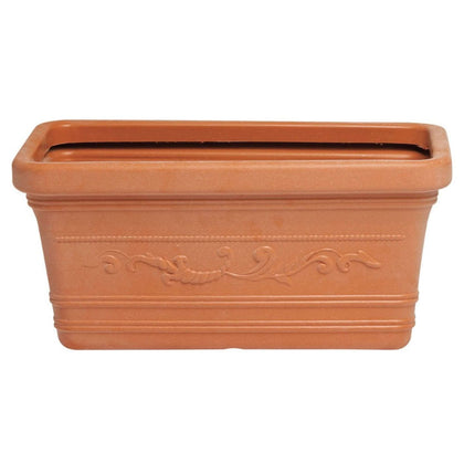 Fioriera Rettangolare Festonata Prestige Col. Terracotta Cm.100