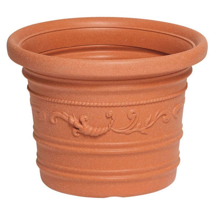 Vaso Tondo Festonato Prestige Col. Terracotta Ø Cm. 35