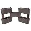 Kit Fioriera Rettangolare Brick 5 Pz. Col. Tortora Cm. 60X23X27 H