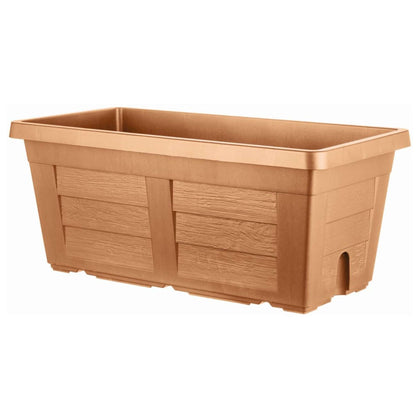 Fioriera Rettangolare Legno Col. Cotto Chiaro Cm. 80X40X34 H