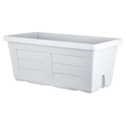Fioriera Rettangolare Legno Col. Ghiaccio Cm. 80X40X34 H