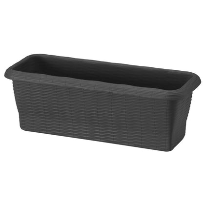 Fioriera Rettangolare Paglia Normal Col. Antracite Cm. 50X20X17,5 H