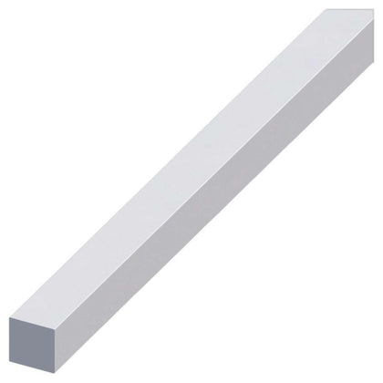 Alfer Profilo Barra Quadrata Alluminio Argento Satinato Mm. 10X10 Mt. 1 - 5 Pz