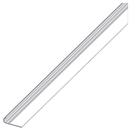 Alfer Profilo Per Bordi Unghietta Alluminio Argento Cromato Mm. 18X5,8X1 Mt. 1 - 5 Pz