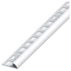 Alfer Profilo Ad Angolo Jolly Alluminio Argento Satinato Mm. 10X2,5 Mt. - 5 Pz