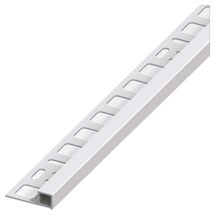 Alfer Profilo Quadrato Chiuso Jolly Alluminio Argento Satinato Mm. 10X2,5 Mt. - 5 Pz