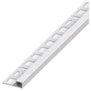 Alfer Profilo Quadrato Chiuso Jolly Alluminio Argento Satinato Mm. 10X2,5 Mt. - 5 Pz