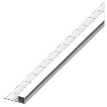 Alfer Profilo Quadrato Chiuso Jolly Alluminio Argento Cromato Mm. 10X2,5 Mt. - 5 Pz