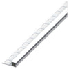 Alfer Profilo Quadrato Chiuso Jolly Alluminio Argento Cromato Mm. 10X2,5 Mt. - 5 Pz
