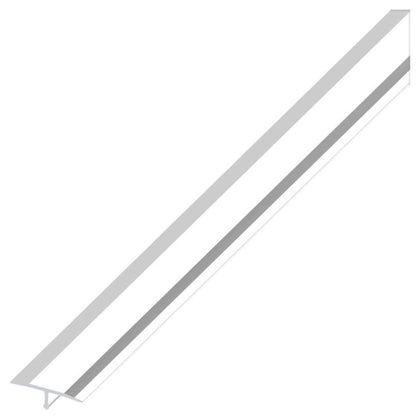 Alfer Profilo Di Copertura Giunti Alluminio Argento Cromato Mm. 14X2,5 Mt. - 5 Pz