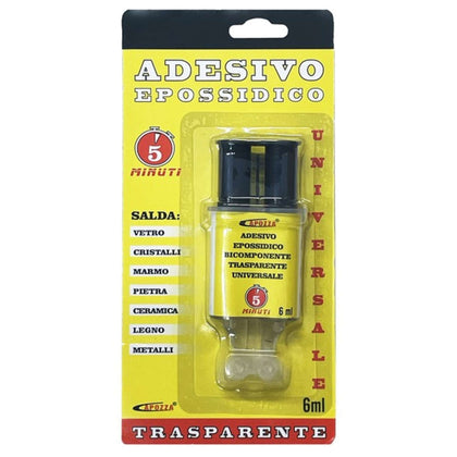 Adesivo Epossidico In Siringa Ml. 6 - 12 Pz