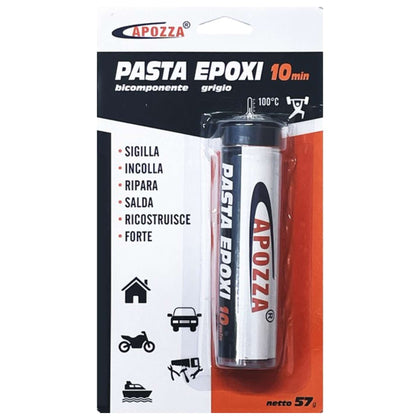 Pasta Epossidica Epoxi 10 Min Ml. 57 Col. Grigio - 12 Pz