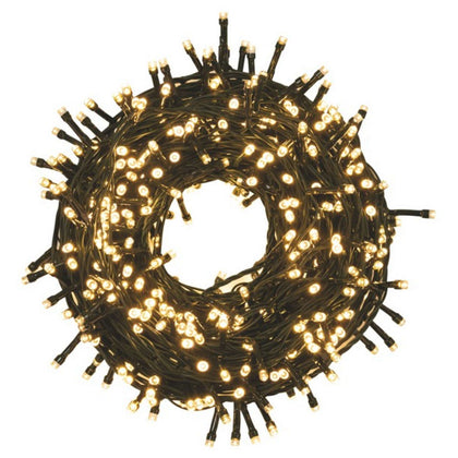 Luci Di Natale Per Interno Ed Esterno Bianco Caldo 500 Led Cavo Luci 22,5 Mt.