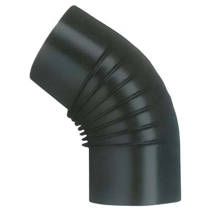 Save Gomito 45° Per Stufa A Legna Porcellanato Classic Col. Nero Ø Cm. 12 - 12 Pz
