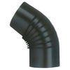 Save Gomito 45° Per Stufa A Legna Porcellanato Classic Col. Nero Ø Cm. 12 - 12 Pz