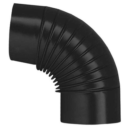 Save Gomito 90° Per Stufa A Legna Porcellanato Classic Col. Nero Ø Cm. 12 - 12 Pz
