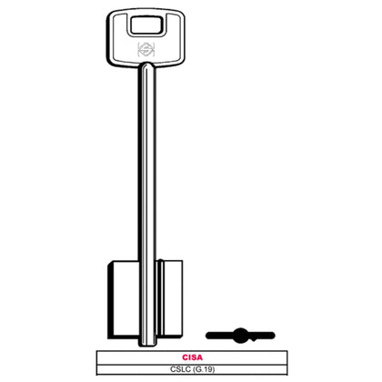 Silca Chiave A Doppia Mappa Cslc (G.Vat 5) Cisa - 5 Pz