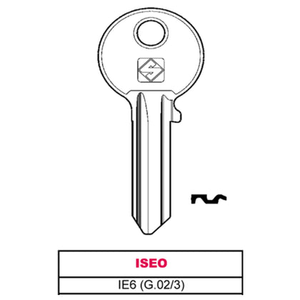 Silca Chiave Asc Ie6 (G.Vac 3) Iseo - 100 Pz