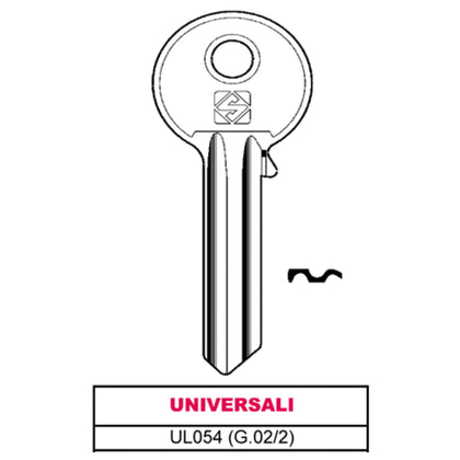 Silca Chiave Asc Ul054 (G.Vac 2) Universale - 100 Pz